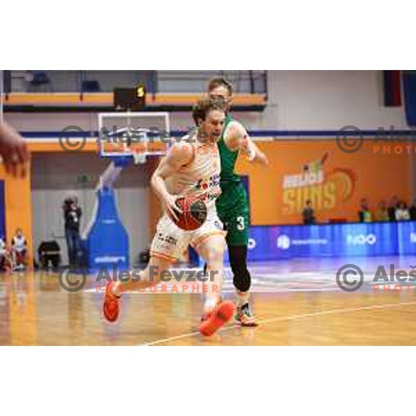 Austin Luke of Helios Suns during ABA League 2 2022-2023 final match between Helios Suns and Krka (SLO) in Domzale, Slovenia on April 16, 2023. Foto: Filip Barbalic