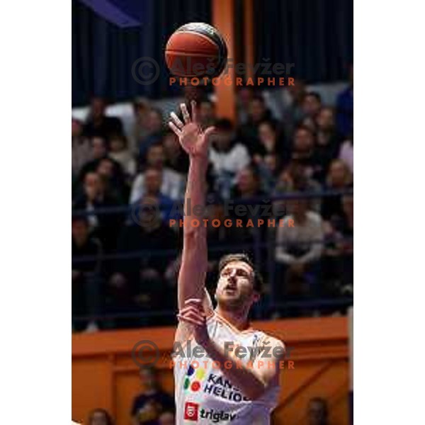 Blaz Mahkovic of Helios Suns during ABA League 2 2022-2023 final match between Helios Suns and Krka (SLO) in Domzale, Slovenia on April 16, 2023. Foto: Filip Barbalic