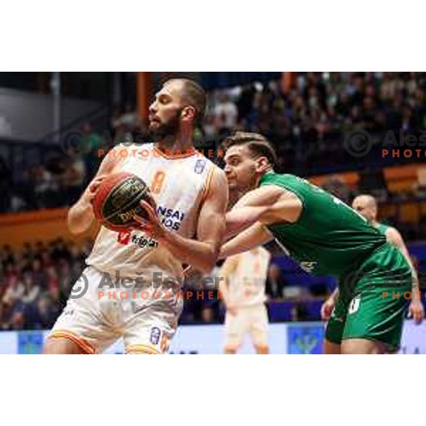 Lovro Buljevic of Helios Suns during ABA League 2 2022-2023 final match between Helios Suns and Krka (SLO) in Domzale, Slovenia on April 16, 2023. Foto: Filip Barbalic