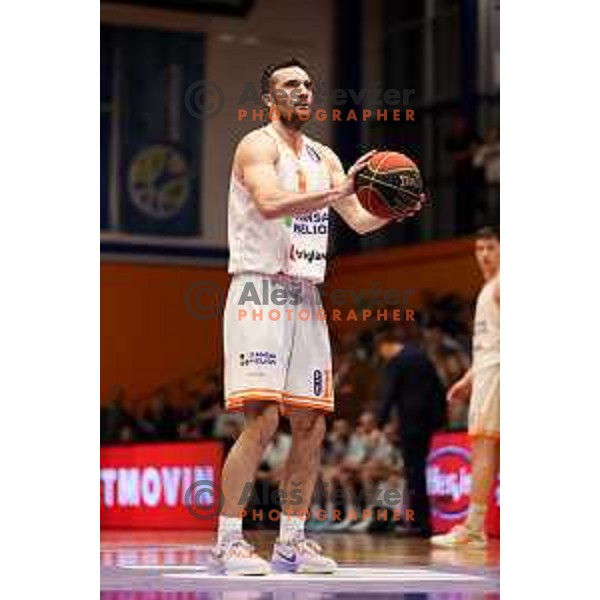 Niko Bacvic of Helios Suns during ABA League 2 2022-2023 final match between Helios Suns and Krka (SLO) in Domzale, Slovenia on April 16, 2023. Foto: Filip Barbalic