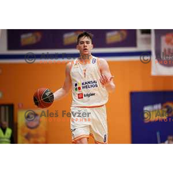 Tibor Mirtic of Helios Suns during ABA League 2 2022-2023 final match between Helios Suns and Krka (SLO) in Domzale, Slovenia on April 16, 2023. Foto: Filip Barbalic