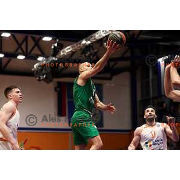 Rok Stipcevic of Krka during ABA League 2 2022-2023 final match between Helios Suns and Krka (SLO) in Domzale, Slovenia on April 16, 2023. Foto: Filip Barbalic