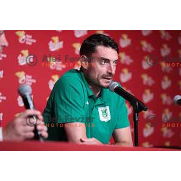 Albert Riera at the press conference after Pivovarna Union Slovenian Cup match between Olimpija and Maribor in Celje on May 6, 2023