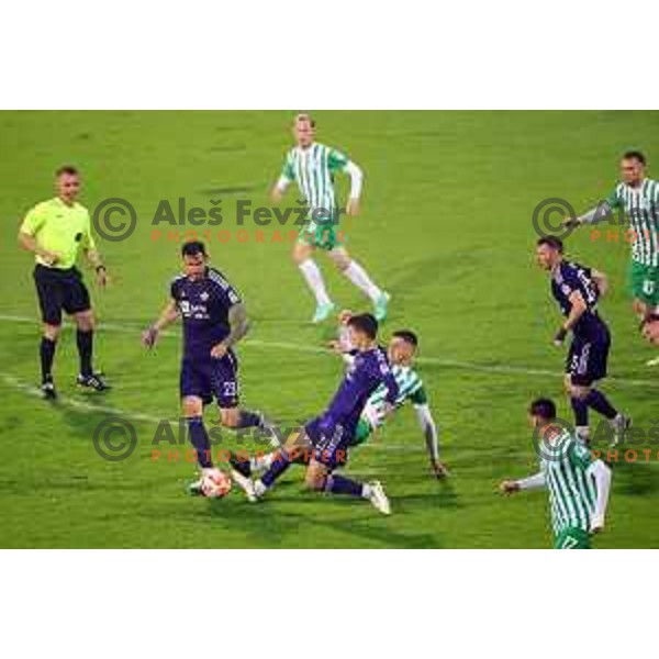 in action during Pivovarna Union Slovenian Cup match between Olimpija and Maribor in Celje on May 6, 2023 