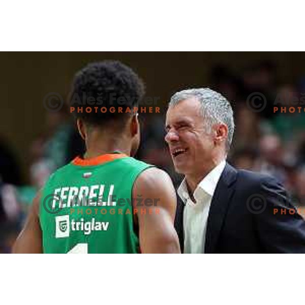 Yogi Ferrell in action during the third match of the quarter-final of the ABA league between Cedevita Olimpija and FMP in Ljubljana, Slovenia on May 13, 2023