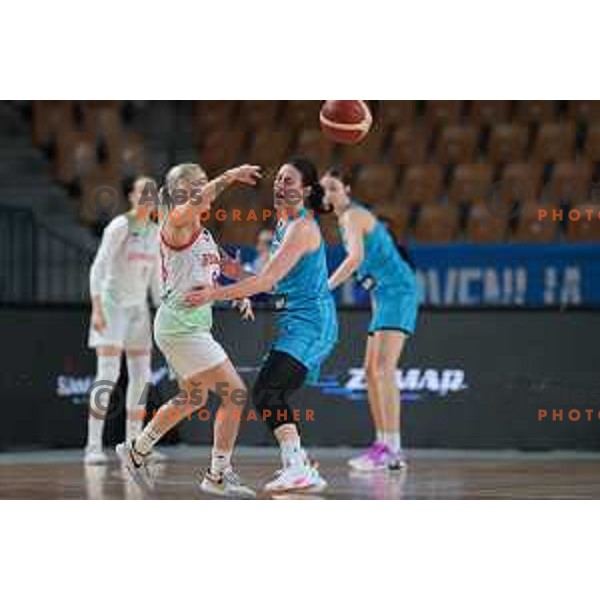 Tina Jakovina in action during a friendly basketball match on Rakete Tour between Slovenia and Hungary in Zlatorog Hall in Celje, Slovenia on May 16, 2023