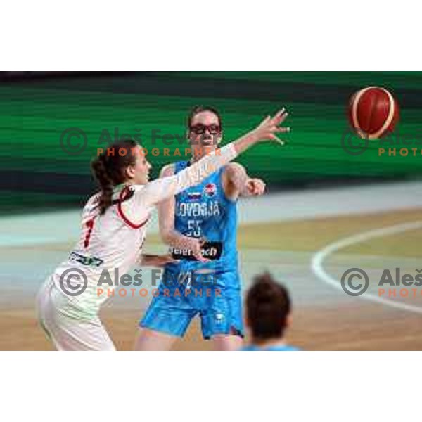 Blaza Ceh in action during a friendly basketball match on Rakete Tour between Slovenia and Hungary in Zlatorog Hall in Celje, Slovenia on May 16, 2023