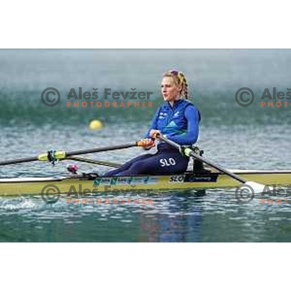 Nina Kostanjsek during Slovenia Rowing team practice on Lake Bled, Slovenia on May 18, 2023