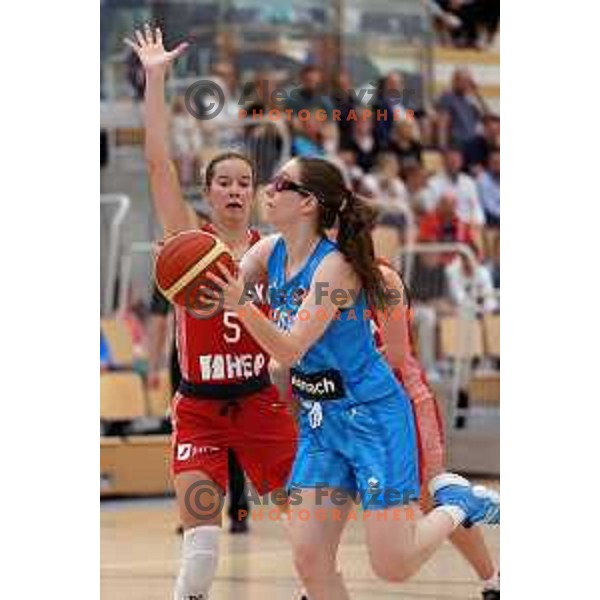 Blaza Ceh of Slovenia during a friendly basketball match on Rakete Tour between Slovenia and Croatia in Menges, Slovenia on May 24, 2023