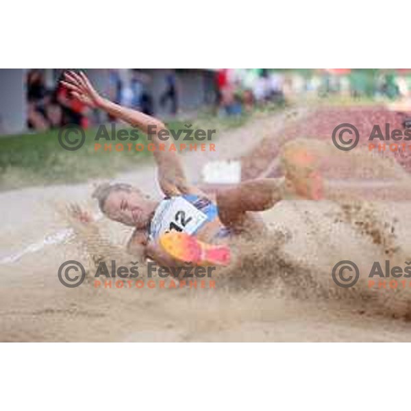 Neja Filipic competes in Women\'s Long Jump at International Track and Field Meeting in Slovenska Bistrica, Slovenia on May 27, 2023
