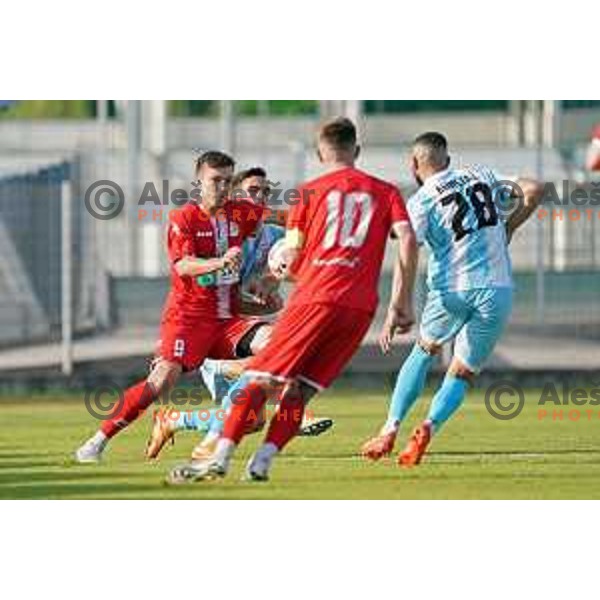 in action during Prva Liga Telemach play-off football match between Gorica and Aluminij in Nova Gorica on May 28, 2023