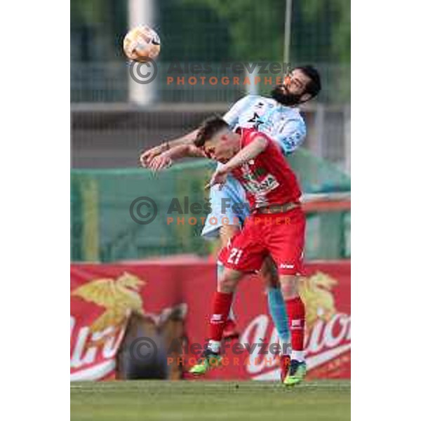 in action during Prva Liga Telemach play-off football match between Gorica and Aluminij in Nova Gorica on May 28, 2023
