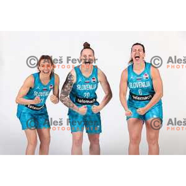 of Slovenia Women\'s Basketball team during official photo shooting prior Eurobasket 2023 in Zrece, Slovenia on May 10, 2023