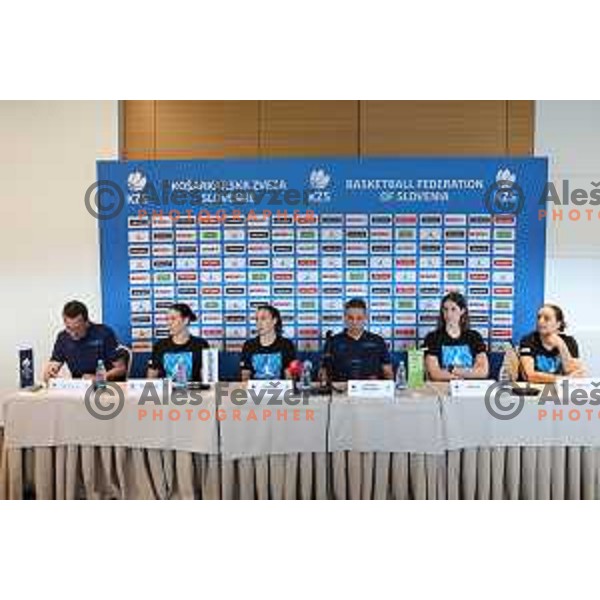 Slovenia Women\'s Basketball team press conference in Ljubljana, Slovenia on June 12, 2023