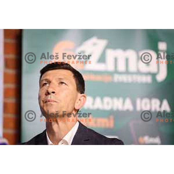 new sports director Vlado Ilievski during Cedevita Olimpija press conference in Ljubljana, Slovenia on June 14, 2023