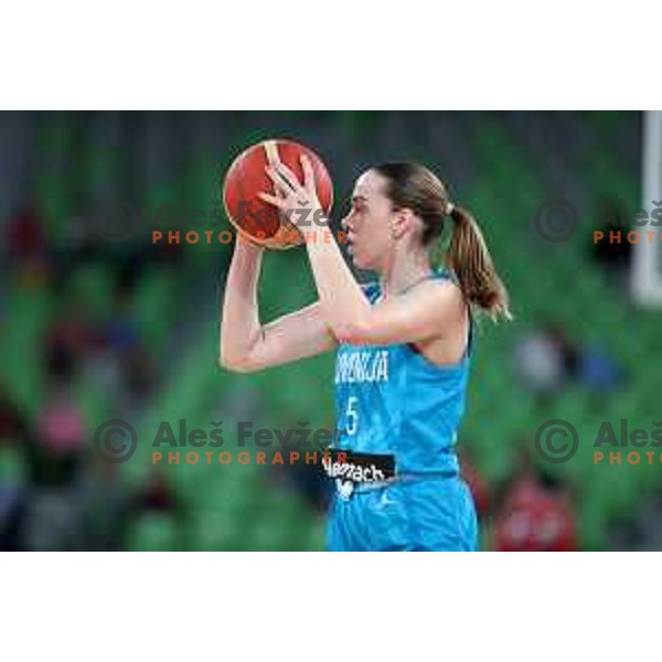 Tina Cvijanovic in action during the Women’s Eurobasket 2023 Preliminary round match between Great Britain and Slovenia in Ljubljana, Slovenia on June 15, 2023