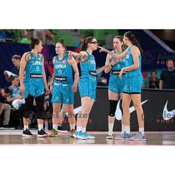 Blaza Ceh of Slovenia in action during the Women’s Eurobasket 2023 Preliminary round match between Great Britain and Slovenia in Ljubljana, Slovenia on June 15, 2023