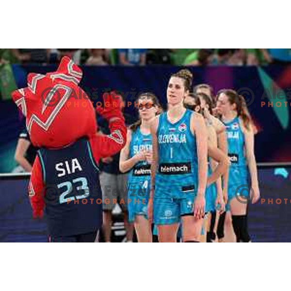 Eva Lisec in action during the Women’s Eurobasket 2023 Preliminary round match between Great Britain and Slovenia in Ljubljana, Slovenia on June 15, 2023
