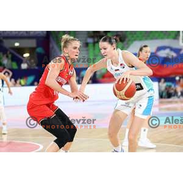 Ajsa Sivka in action during the Women’s Eurobasket 2023 Preliminary round match between Germany and Slovenia in Ljubljana, Slovenia on June 16, 2023 Foto: Filip Barbalic