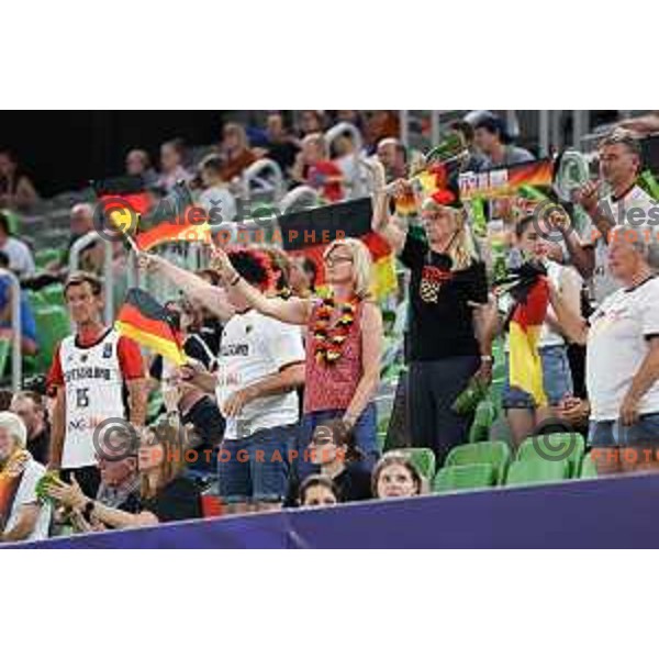 Germany fans in action during the Women’s Eurobasket 2023 Preliminary round match between Germany and Slovenia in Ljubljana, Slovenia on June 16, 2023 Foto: Filip Barbalic