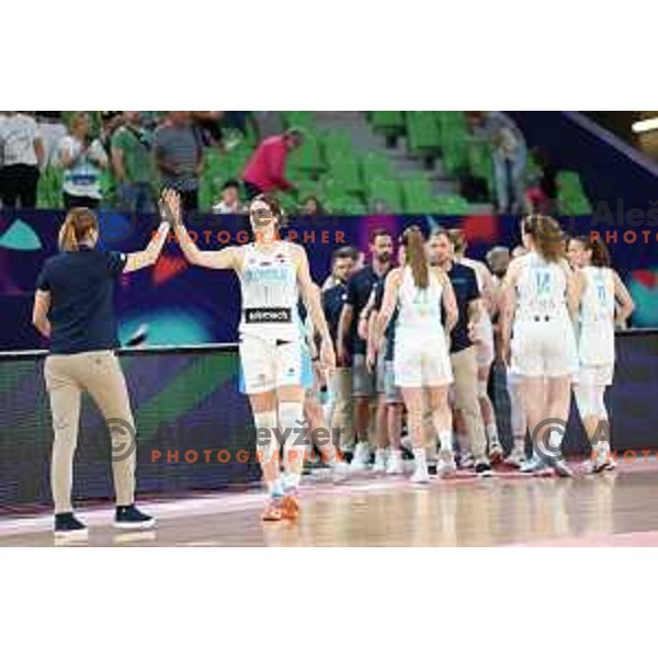 Eva Lisec in action during the Women’s Eurobasket 2023 Preliminary round match between Germany and Slovenia in Ljubljana, Slovenia on June 16, 2023 Foto: Filip Barbalic
