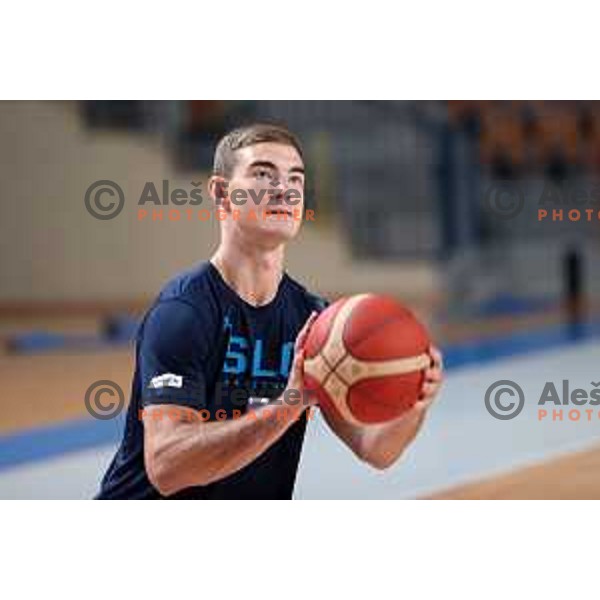 Ziga Samar of Slovenia National Basketball team during a practice session in Arena Zlatorog in Celje on July 18, 2023