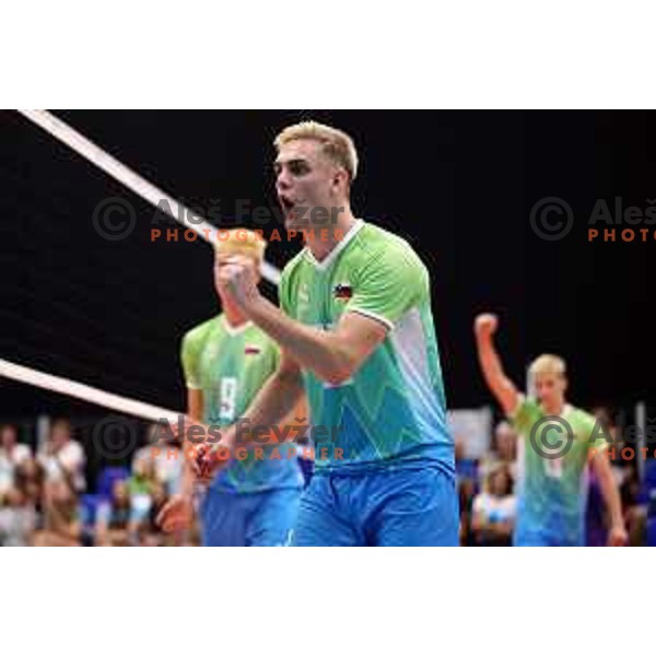 In action during Boys Volleyball tournament at EYOF 2023 in Maribor, Slovenia on July 24, 2023