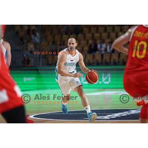 Klemen Prepelic in action during friendly basketball game between Slovenia and China in Zlatorog Arena, Celje, Slovenia on July 25, 2023