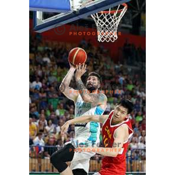 Ziga Dimec in action during friendly basketball game between Slovenia and China in Zlatorog Arena, Celje, Slovenia on July 25, 2023