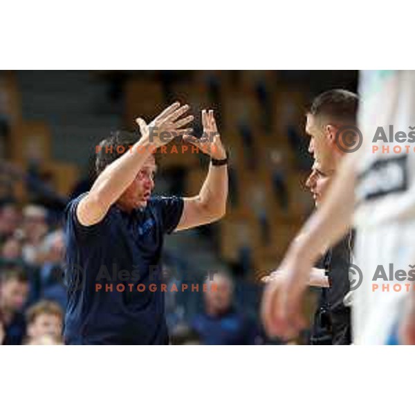 Aleksander Sekulic, head coach of Slovenia during friendly basketball game between Slovenia and China in Zlatorog Arena, Celje, Slovenia on July 25, 2023
