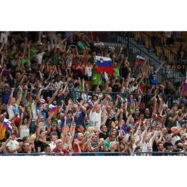 in astion during friendly basketball game between Slovenia and China in Zlatorog Arena, Celje, Slovenia on July 25, 2023