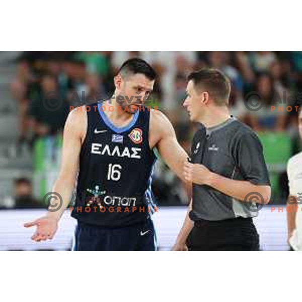 Kostas Papanikolaou in action during Telemach friendly match in preparation for World Cup 2023 between Slovenia and Greece in Ljubljana on August 2, 2023. Foto: Filip Barbalic