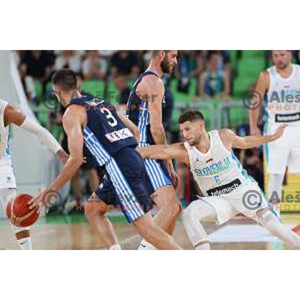 Aleksej Nikolic in action during Telemach friendly match in preparation for World Cup 2023 between Slovenia and Greece in Ljubljana on August 2, 2023. Foto: Filip Barbalic