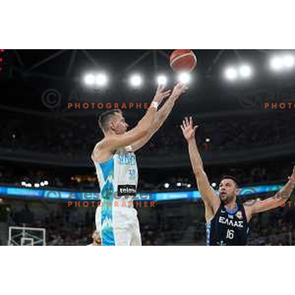Zoran Dragic in action during Telemach friendly match in preparation for World Cup 2023 between Slovenia and Greece in Ljubljana on August 2, 2023