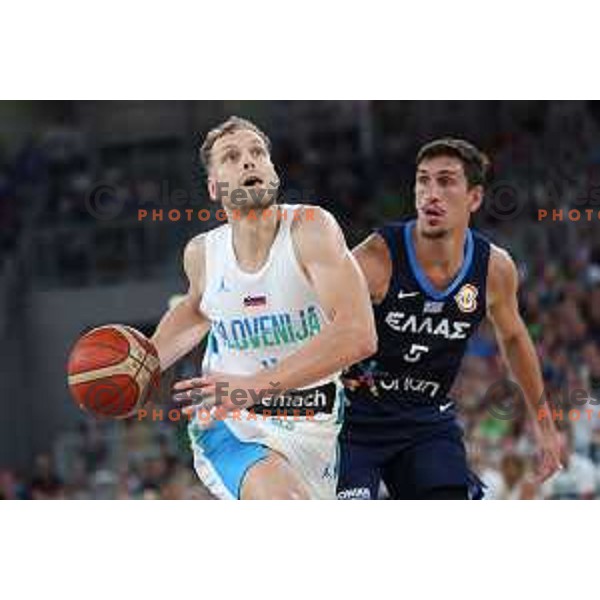Jaka Blazic in action during Telemach friendly match in preparation for World Cup 2023 between Slovenia and Greece in Ljubljana on August 2, 2023