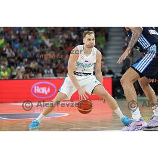 Jaka Blazic in action during Telemach friendly match in preparation for World Cup 2023 between Slovenia and Greece in Ljubljana on August 2, 2023. Foto: Filip Barbalic