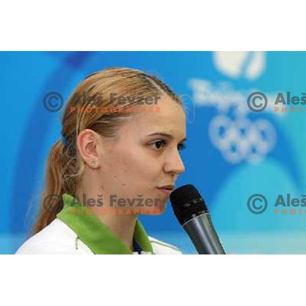 Maja Tvrdy during press conference in Olympic Village at 2008 Beijing Summer Olympic games, China on August 7, 2008