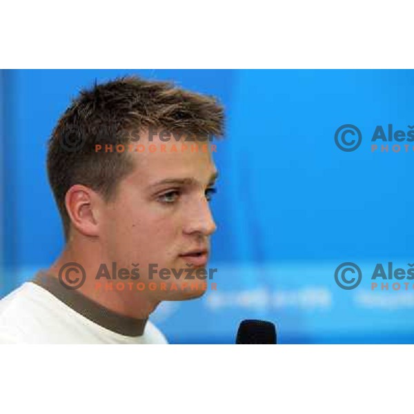 Jernej Godec during press conference in Olympic Village at 2008 Beijing Summer Olympic games, China on August 7, 2008