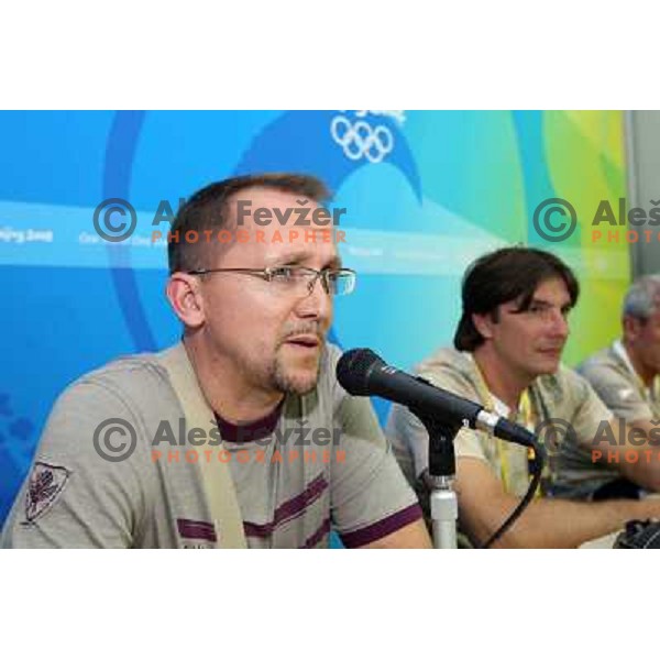 Martin Hvastja during press conference in Olympic Village at 2008 Beijing Summer Olympic games, China on August 7, 2008