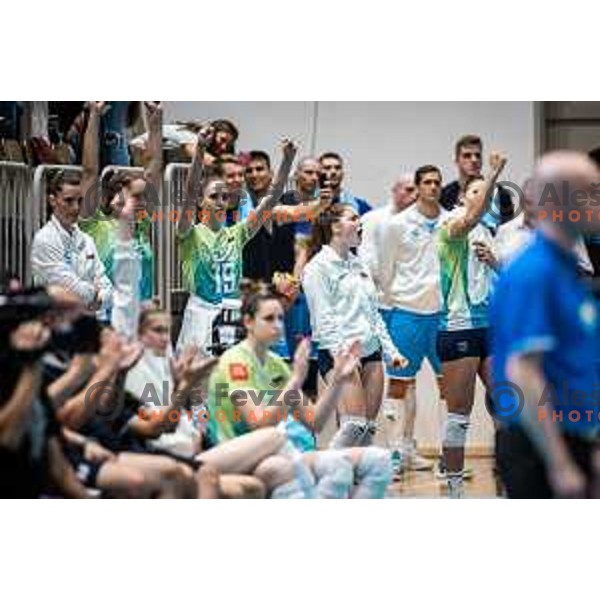 in action during women’s friendly volleyball match between Slovenia and Azerbaijan in Dvorana Tabor, Maribor, Slovenia on August 10, 2023. Photo: Jure Banfi