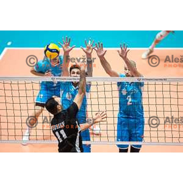 in action during friendly volleyball match between Slovenia and Egypt in Dvorana Tabor, Maribor, Slovenia on August 10, 2023. Photo: Jure Banfi