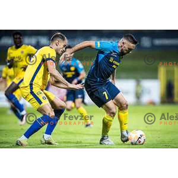 Aljosa Matko in action during UEFA Europa Conference League qualifications football match between Celje and Maccabi Tel Aviv in Arena z’dezele, Celje, Slovenia on August 31, 2023. Photo: Jure Banfi