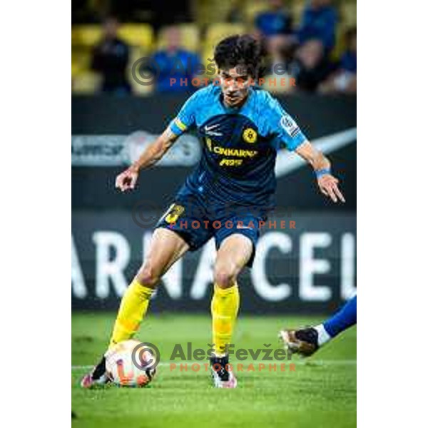 Egor Prutsev in action during UEFA Europa Conference League qualifications football match between Celje and Maccabi Tel Aviv in Arena z’dezele, Celje, Slovenia on August 31, 2023. Photo: Jure Banfi