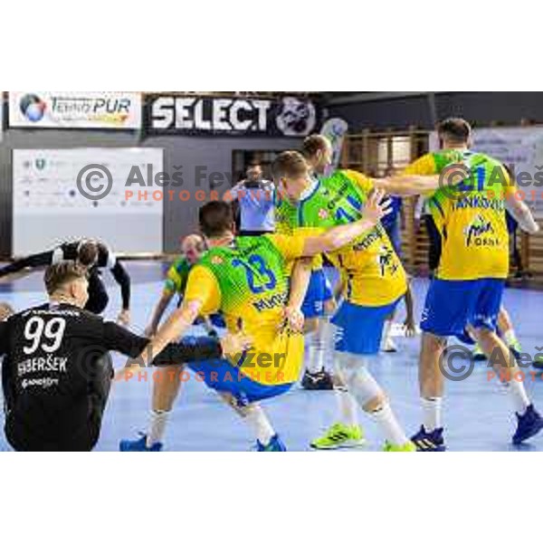 in action during handball Slovenian SuperCup match between Jerusalem Ormoz and Celje Pivovarna Lasko in Ormoz on September 3, 2023