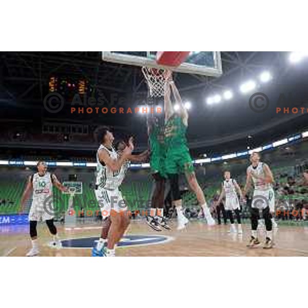 of Cedevita Olimpija during Charity Basketball match between Cedevita Olimpija and Panathinaikos in Arena Stozice, Ljubljana, Slovenia on September 7, 2023