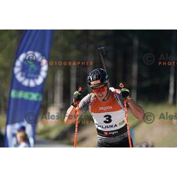 Miha Dovzan at Slovenian Championship in Summer Biathlon at Pokljuka, Slovenia on September 9, 2023 