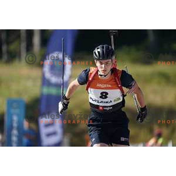 Titus Clark (GB) at Slovenian Championship in Summer Biathlon at Pokljuka, Slovenia on September 9, 2023 
