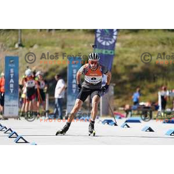 Jakov Fak at Slovenian Championship in Summer Biathlon at Pokljuka, Slovenia on September 9, 2023 