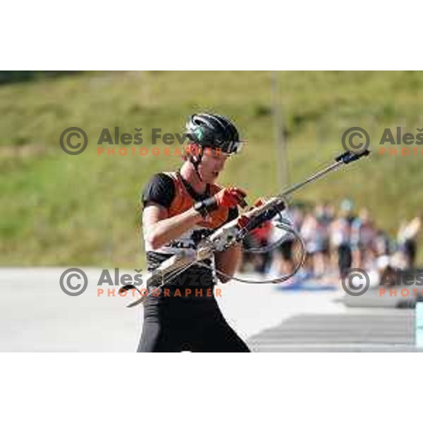 Lovro Planko at Slovenian Championship in Summer Biathlon at Pokljuka, Slovenia on September 9, 2023 