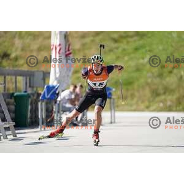 Matic Bradesko at Slovenian Championship in Summer Biathlon at Pokljuka, Slovenia on September 9, 2023 
